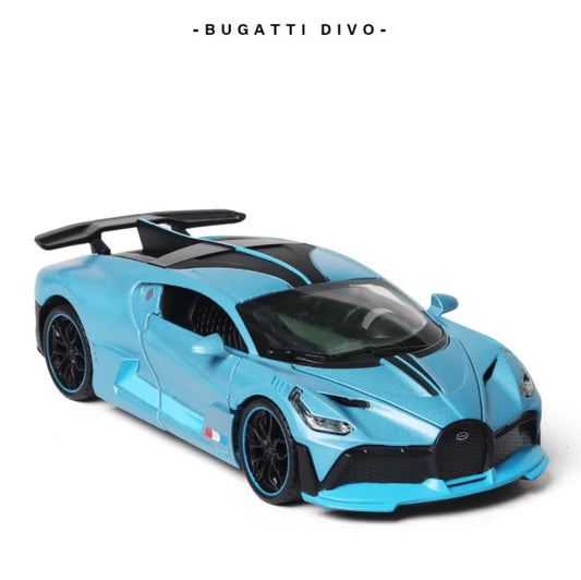 1/32 Alloy Diecasts Metal Toy Car Model Bugatti Divo Toy Vehicles Miniature Car Model with Light Toys for Boys Kids Christmas Gi